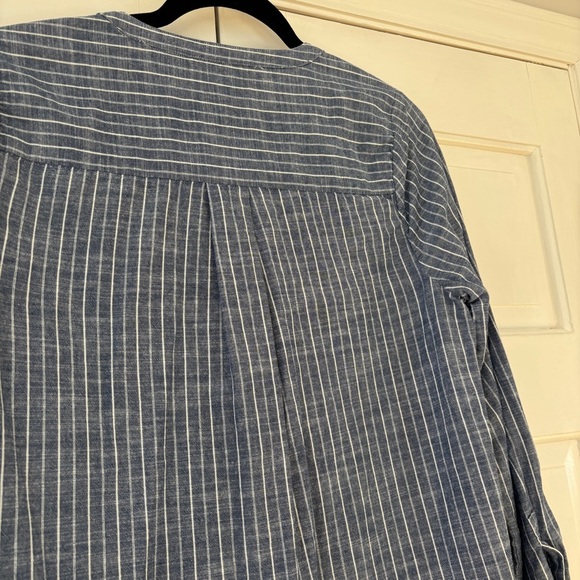 Joie Kalan Striped Chambray Boho Blouse Size Small 100% Cotton Nautical Theme - Picture 15 of 16